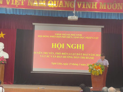 Nghi Liên tổ chức hội nghị phổ biến Luật Đất đai 2024: Người dân hào hứng với những thay đổi “chạm” đến quyền lợi sát sườn.