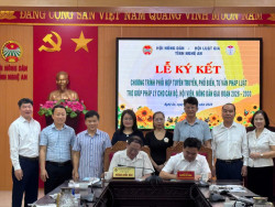 Hội Luật Gia tỉnh Nghệ An và Hội nông dân tỉnh tổ chức ký kết chương trình phối hợp giai đoạn 2026-2030